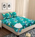 VAS COLLECTIONS Premium Cotton Elastic Fitted Double Bedsheet Set – 160-210 TC, 72 x 68 + 6 Inches...