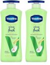 Vaseline Aloe Fresh Body Lotion,24 HR Long Lasting Moisturisation with Aloe Vera extract and Menthol, 600ml (Pack of 2)...
