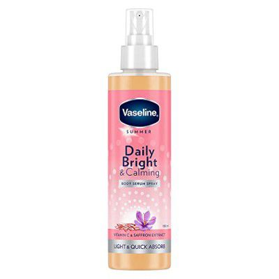Vaseline Daily Bright & Calming Body Serum Spray 180ml, Feels Light and Makes Skin Bright