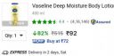 Vaseline Deep Moisture Body Lotion | (400 ml)...