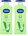 Vaseline Intensive Care, Aloe Fresh Hydrating Body Lotion, 400 ml, for Fresh, Hydrated Skin, with 100% Pure Aloe Vera Extract, for Dry, Rough Skin, for Men & Women (Pack of 2)...