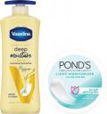 Vaseline + Ponds Deep Moisture Serum In Lotion + Light Moisturiser  (800 ml)...