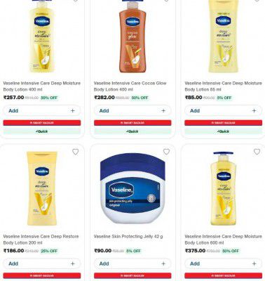 Jiomart : Upto 60% Off - Vaseline Products