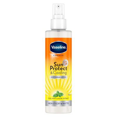 Vaseline Sun Protect & Cooling SPF 15 Body Serum Lotion 180ml, For Non-Sticky & Matte Sun Protected Skin