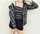VASHENTERPRIS  Women Regular Fit Checkered Spread Collar Casual Shirt...