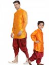 VASTRAMAY Men Cotton Silk Kurta Set...