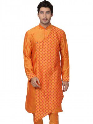 VASTRAMAY Men's Cotton Blend Regular Kurta (Vasmk059Chmother)
