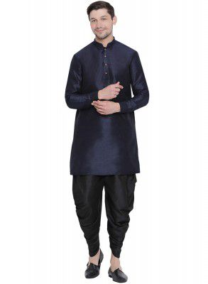 VASTRAMAY Mens Silk Blend Kurta And Dhoti Set - Classic Ethnic Attire