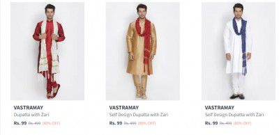 VASTRAMAY Self Design Dupatta at ₹99