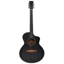 Vault EA40TBK 41 inch Premium Solid Spruce-Top Cutaway Acoustic Guitar (Black)...