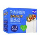 VCR Eco-Friendly Multi-Purpose Paper Snack Bags - Pack of 60 Bags - 8x5.5 Inch Each - Ideal for Food Storage and Packaging...