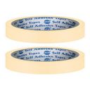 VCR Masking Tape - 20 Meters in Length 12mm / 0.5" Width - 2 Rolls Per Pack - Easy Tear Tape, Best for Carpenter, Labelling, Painting and leaves no residue after a peel....