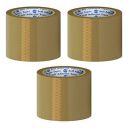 VCR Self Adhesive Brown Cello Tape - 35 Meters in Length - 96mm / 4" Width - 3 Rolls Per Pack - BOPP Industrial Packaging Tape...