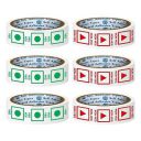 VCR Veg and Non - Veg Tape Combo Printed - 35 Meters in Length - 24mm / 1" Width - 6 Rolls Per Pack - Veg/Non - Veg Combo Tape Printed Tape With Marking, Self Adhesive Tape for Packing Boxes...