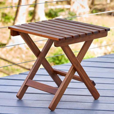 VDIX Handmade Wooden Outdoor Table (13")