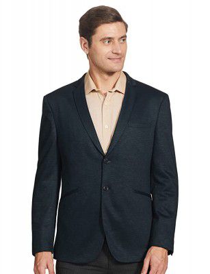 Vdot Mens Notch Lapel Slim fit Blazer (VDBZESLFB26049_Blue_42