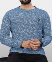 VeBNoR  Men Printed Round Neck Polycotton Light Blue T-Shirt...