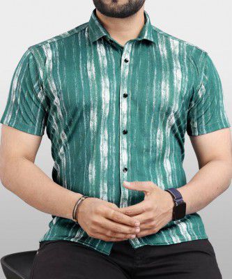 VeBNoR Men Regular Fit Printed Spread Collar Casual Shirt