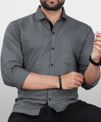 VeBNoR Men Regular Fit Solid Spread Collar Casual Shirt