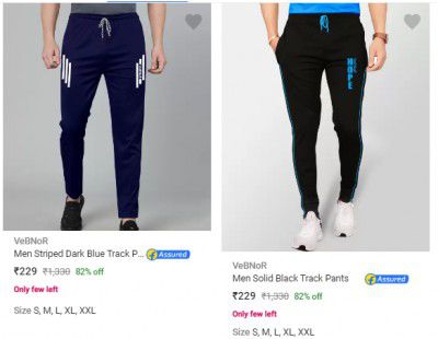 Vebnor Mens Track Pants Starts At ₹148/-