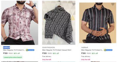 Upto 85% Off on VeBNoR Shirts for Mens | Starts at Rs 198