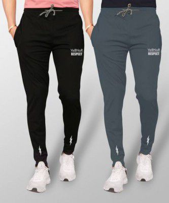 VeBNoR  Solid Men Black, Grey Track Pants