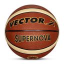 Vector X 14 Panel Supernova Rubber Moulded Indoor/Outdoor Basketball with Butyl Bladder, Brick Brown, Size: 5 (Suitable for Practice/Match/Training) + Free Air Needle...
