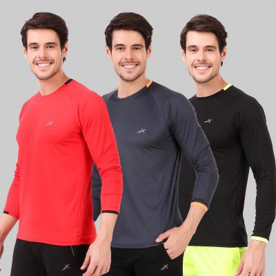Vector X OMT-170 Men's Polyester Full Sleeve Round Neck T-Shirt