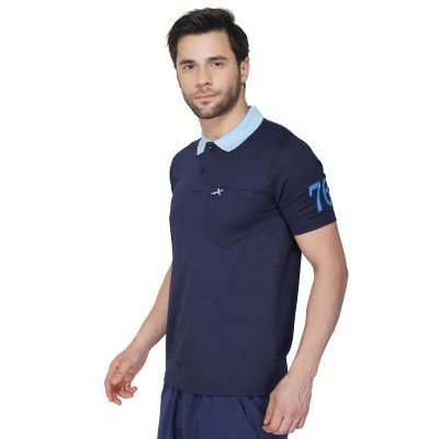 Vector X OMT108 Mens Polo Neck T-Shirt with Front Pocket