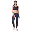 Vector X OSB-316 Women's Sublimation Pattern Sports Bra with Legging Set for Practicing Yoga & Gym Fitness Black...