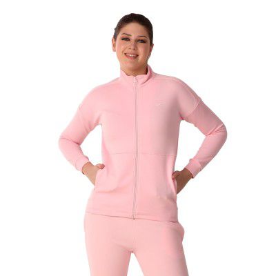 Vector X OWJ-322 Women Winter Wear High Neck Full Sleeves Sports Wear Jacket Regular Fit (Pink)
