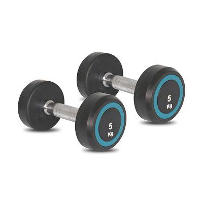 Vector X Pair of Solid Dumbbells (5kg x 2), Black
