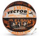 Vector X Power Rubber Moulded Indoor/Outdoor Basketball (Suitable for Practice/Match/Training) + Free Air Needle...