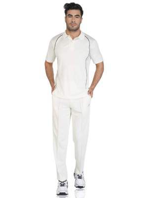 Vector X Smasher Mens/Adults Half Sleeve Cricket Jersey Dress (T-Shirt & Pant) (Off-White)