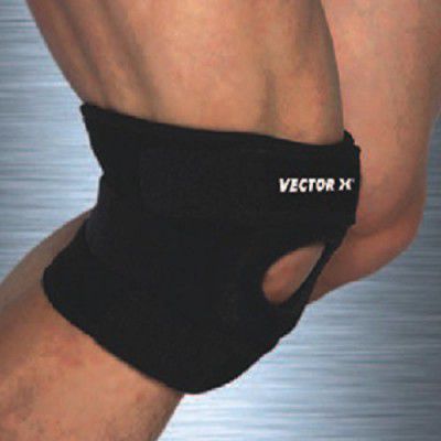 Vector X VNS-011 Neoprene Knee Support, Free Size (Black)