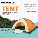 Vector X Waterproof Portable Multicolour Tent (200 x 120 x 105 cm)...