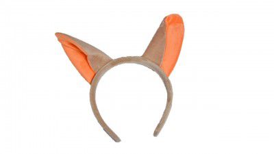 VEDAKSH Fabric Rabbit Ears Headband Micky Mouse Hairband for Girls (Orange, Pack of 1)