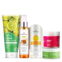 Vedicline Top to Toe Nourishment Skincare Combo, Pulls Out Dirt & impurities, Dead Skin Cells with Lime Oil and Almond Oil for Rejuvenation of Body, 490ml...