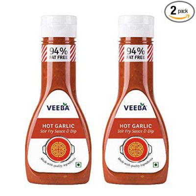 Veeba Hot Garlic Stir Fry Sauce & Dip, 330g - Pack of 2