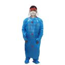 Veera PPE_WITH_FACE01_Blue_PK01 Personal Protection Disposable PPE Kit Coverall Suit with Face Shield - Blue, Pack of 1...