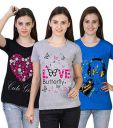 VEERAA CLOTHING Women's Regular Fit Round Neck T-shirt Combo...