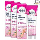 Veet Hair Removal Cream For Women , Normal Skin - 100 g (Buy 2 Get 1 )| Suitable for Legs , Underarms , Bikini Line , Arms | 2x Longer Lasting Smoothness than Razors...