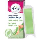 Veet Instant Waxing Kit for Dry Skin (20 strips)...