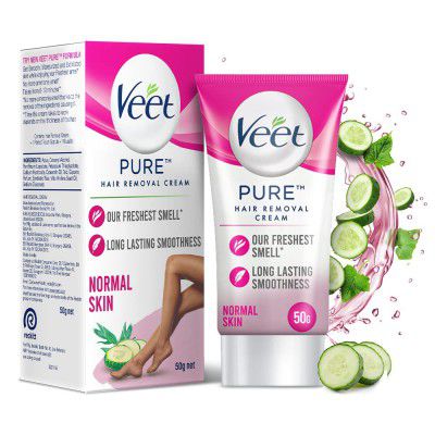 Veet Pure Hair Removal Cream for Women With No Ammonia Smell, Normal Skin - 50g