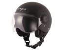 Vega Atom ISI Certified Smooth Matt Finish Open Face Helmet for Men and Women with Clear Visor(Dull Black, Size:M)...