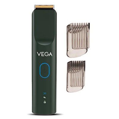 Vega Battery Powered SmartOne S3 Beard Trimmer for Men with Titanium Blade, 160 mins Runtime, IPX7 Waterproof & 40 Length Settings, Travel Lock, Travel Friendly, Green, (VHTH-36