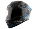 Vega Bolt Octopus ISI and DOT Certified Glossy Finish Full Face Helmet for Men with Clear Visor- Black Blue, Size: M(57-58 cm)...
