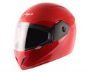 Vega Cliff Dx ISI Certified Lightweight Full Face Smooth Gloss Finish Helmet for Men and Women with Clear Visor(Red, Size:L)...