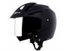 Vega Crux Open Face Black Helmet With Clear Visor and Extra Mercury Visor-M...