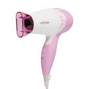 Vega Insta Glam Foldable 1000 Watts Hair Dryer with 2 Heat & Speed Settings, Detachable Nozzle, Overheat Cut-out, Quick Dry with 1000W, Hair Dryer for Women, VHDH-20, (Made in India), Pink & White...
